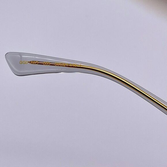 BRAND NEW GUCCI GG0184O 005 Grey/Grey Transparent Unisex Eyeglasses - Picture 8 of 12